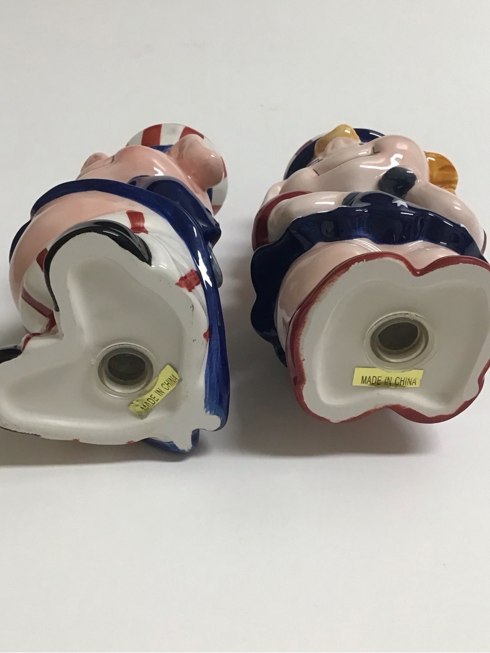 Patriotic Pigs Salt & Pepper Shakers Uncle Sam Americana USA Ceramic 4th of July - Picture 3 of 14